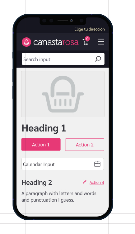 AN EXAMPLE OF CANASTA ROSA'S UI.