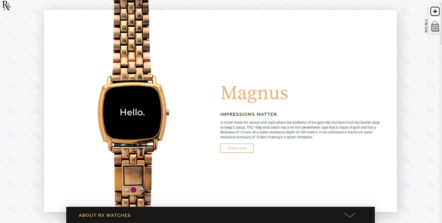 The first fold of the page.